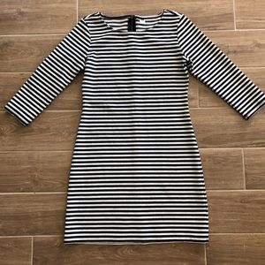 Old Navy Black & White Striped Dress